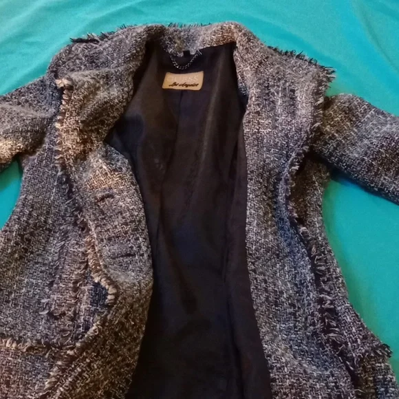 GUESS LOS ANGELES GRAY/BLACK TWEED COAT, SIZE LARGE - Picture 15 of 15